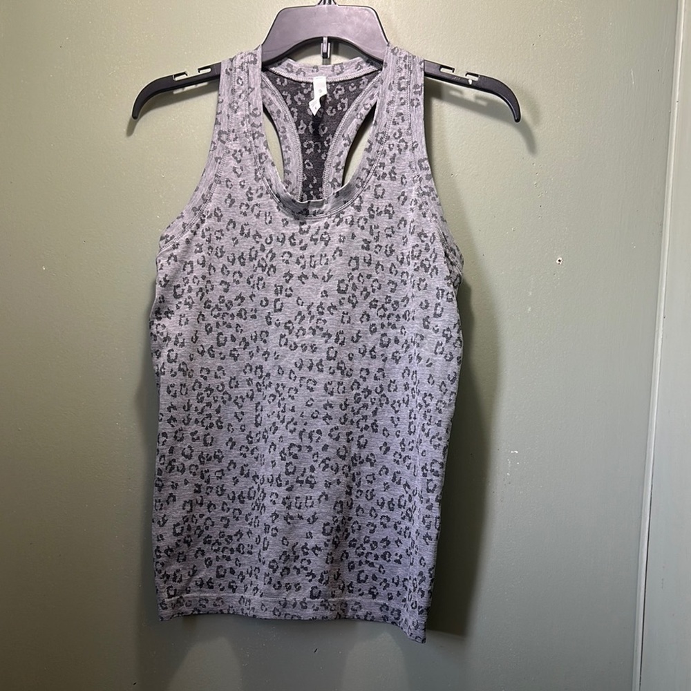 Athleta Gray Fitted Cut Out Tank Top